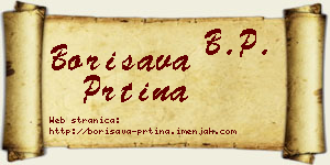Borisava Prtina vizit kartica
